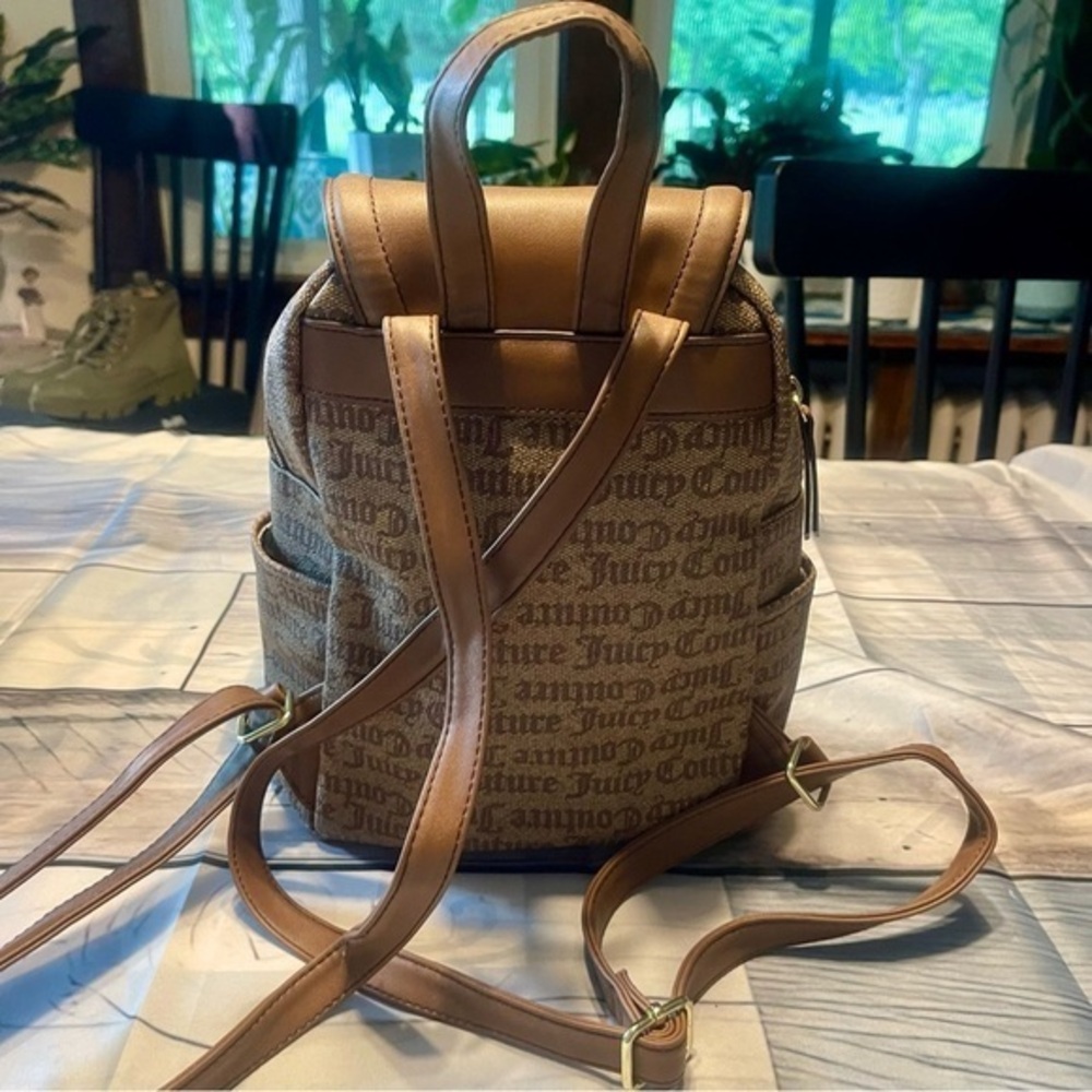 Juicy Couture Modern Chic Medium Macroon Dot Backpack- Brown 🔥EUC🔥 - Picture 3 of 15